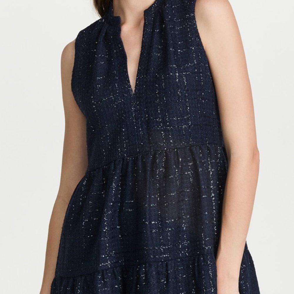 Amanda Uprichard Rylee Midnight Boucle Dress